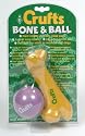 Crufts Rubber Bone & Ball
