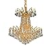 Elegant Lighting Value Victoria 4 Light Gold Pendant Clear Swarovski Elements Crystal (V8031D16G/SS)