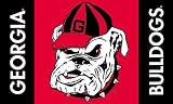 Georgia Bulldogs (Bulldog Head) 3x5 Flag