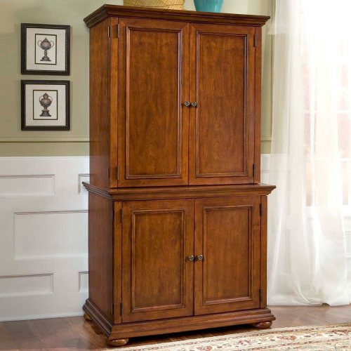 Buy Home Styles Furniture Homestead Cabinet with Hutch in Distressed Warm Oak
