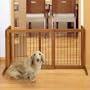 Richell Wood Freestanding Gate, High-Small, Autumn Matte Finish