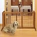 Richell Wood Freestanding Pet Gate, High-Large, Autumn Matte Finish