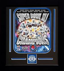 2007 Indianapolis Colts NFL Framed Photograph Super Bowl XLI Collage with Team Medallion