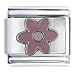 Jewelry : Flower Pink Italian Charms Bracelet Link