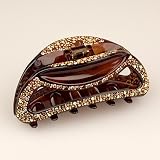 Ovation Golden Amber - Cubitas Avignon Collection (Made in France - Hand-set Swarovski Crystals - Claw Clip)