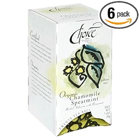 Choice Organic Chamomile Spearmint Tea with Bergamot, 20-Count Box (Pack of 6)