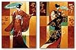 Sakura and Misaki Set by Keith Mallett 18""x24"" Art Print Poster African-American