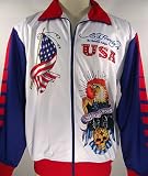 ED HARDY CHRISTIAN AUDIGIER MENS USA TRACK JACKET RHINESTONE NWT Size (Men's) 2XL