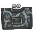 Leopard Small Foldable Dual Coin Purse / Wallet -- SwankySwans'