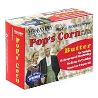 Newman's Own Organics Pop's Corn Organic Microwave Popcorn, Butter, 3-Count Boxes (Pack of 12)