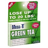 Mega-T Dietary Supplement Green Tea Extract Caplets, Caffeine Free, 30-Count Boxes (Pack of 4)