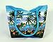 Water Resistant Palm Tree Canvas Beach Tote Bag Wood Balls Zipper Closure 21 X 15 X 6
