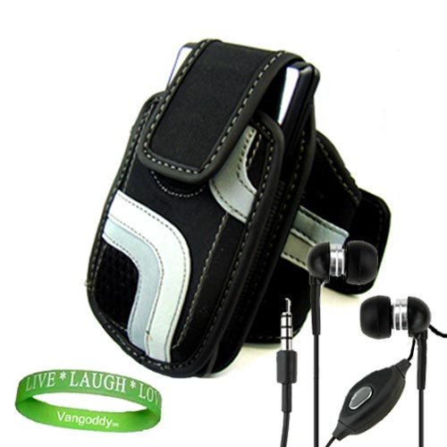 Apple iPod Touch 4th Generation Accessories Kit: Black Nylon & Mesh Exercise Neoprene Armband + No- hands iPod Touch 4th Generation Earphones with microphone + VG Live * Laugh * Love Wrist Band!!!