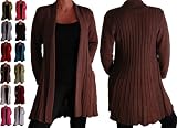 Colorado Open Front Knitted Draped Waterfall Cardigan One Size