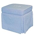 Kids Personalized Storage Ottoman- Dimple Blue