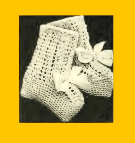 Infants Knitted Bootees - Columbia No. 2 - Vintage Knitting Pattern. [Annotated]