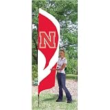 Nebraska Cornhuskers NCAA Applique & Embroidered Tall Team Flag (102x30)