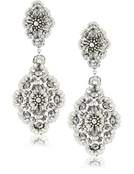 Miguel Ases Pyrite Bead and Sterling Silver Medium Drop Earrings