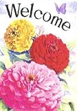 Decorative Zinnias Flag