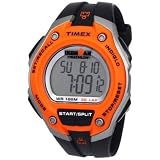 Timex Men’s Sport Ironman Black and Orange Oversize 30 Lap Watch T5K5299J Picture