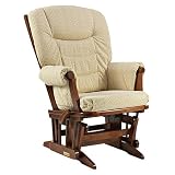 Dutailier Nursing Ottoman - Chestnut/ Beige