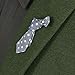Ainow Vintage Mens Double Button Leaf Suit Lapel Stick Pin Brooch