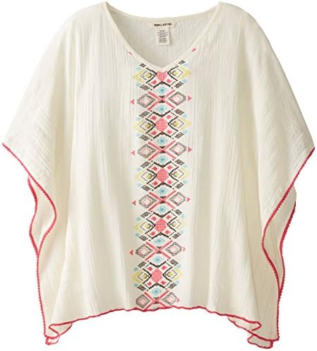 Billabong Big Girls' Stay Sandy Print Caftan Coverup, Cool Whip, Small/7-8