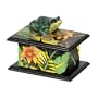 All Natural Handmade Handpainted Trinket Box - Colorful Frog