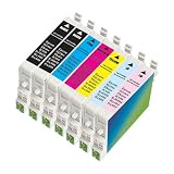 7 Pack Epson T048 (T048120-T048620) Remanufactured Inkjet/Ink Cartridges Combo (Two: T048120, One each: T048220, T048320, T048420, T048520, T048620)