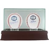 Whitey Ford and Yogi Berra Yankee Stadium Final Season Commemorative Baseballs with Glass Case