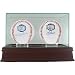 Whitey Ford and Yogi Berra Yankee Stadium Final Season Commemorative Baseballs with Glass Case