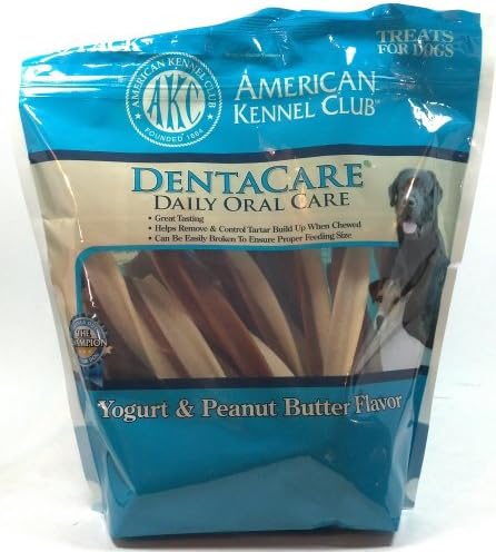 AKC American Kennel Club Dentacare Denta Care Daily Oral Care Yogurt and Peanut Butter Treats for Dogs 30 Pack (1 Bag)