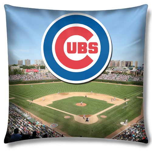 Chicago Cubs MLB Photo Real Toss Pillow (18x18