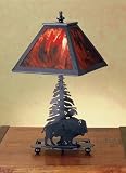 15.5H Buffalo And Pine Accent Lamp Table Lamps