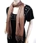 Solid Color Viscose Scarf, Brown