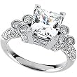 14K White Gold Diamond Engagement Ring Semimount - 1.00 Ct. - CENTER STONE NOT INCLUDED