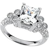 14K White Gold Diamond Engagement Ring Semimount - 1.00 Ct. - CENTER STONE NOT INCLUDED
