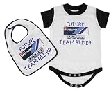 AMA Licensed Apparel SUZUKI BIB/ROMPER GIFT SET Casual Accessories Suzuki Accessories WHT WHT/BLACK MD- SUZ6900