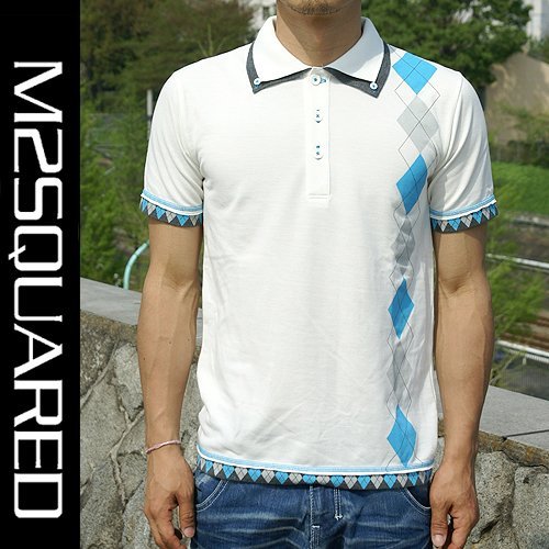 Cover image : M2SQUARED メンズラインアーガイルポロシャツ