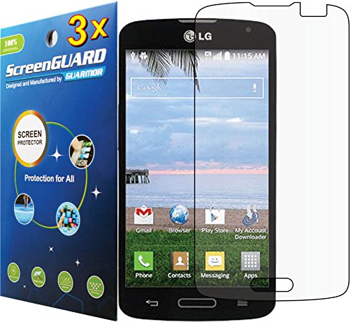 3x GuarmorShield Premium Clear LCD Screen Protector Guard Film for LG Access 4G LTE L31G L31L