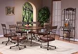 Montero 7-Piece Dining Set with Wood Top Rectangle Table in Copper - Hillsd ....