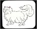 Decorated Mouse Pad with cat, white, long, haired, pet, animal