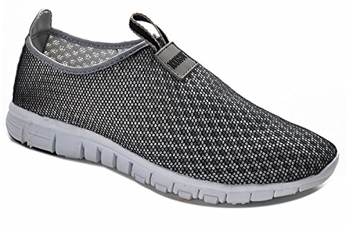 TOOSBUY Unisex Adult Breathable Running Sport Tennis Outdoor Shoes,beach Aqua, Athletic, Rainy, Skiing, Yoga , Exercise, Climbing, Dancing, Slip on Water,Car Shoes Soft bottom for Women Grey EU39
