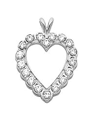 Platinum Diamond Heart Pendant - 0.90 Ct. -- LIFETIME WARRANTY