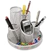 Osco Mesh Pencil Pot Scratch-resistant with Non-marking Base 5 Tube Silver Ref MD02 S
