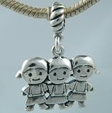 Three Sisters Smaller Sterling Silver Dangle Charm