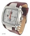 Diesel Men's White Chronograph Leather Watch #DZ4029