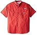 Columbia Men's Bonehead Short Sleeve Shirt, Sunset Red, Small