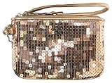 Coach Occasion Sequin Small Wristlet Rosegold