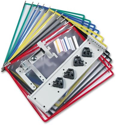 Tarifold, Inc. PWB91 Partition Wall Display Unit Starter Set, 10 Pockets, Silver